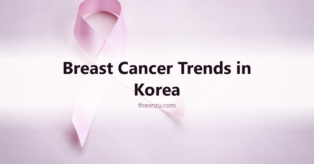 분홍색 배경 위의 핑크리본